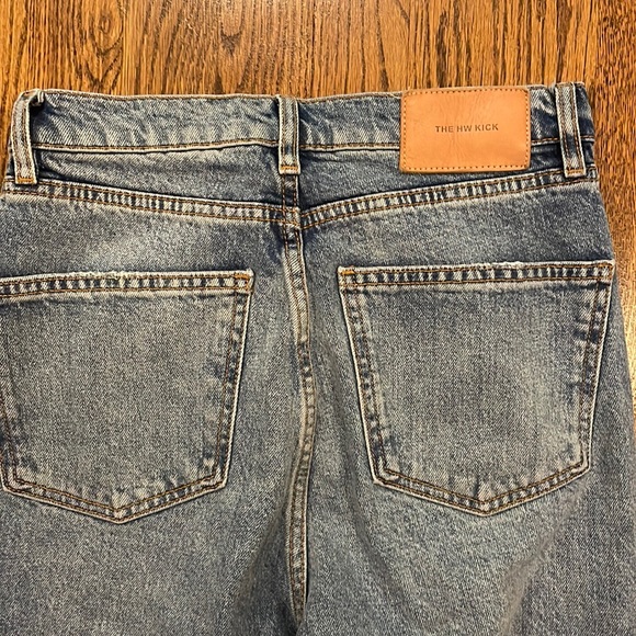 Zara distressed straight leg frayed hem jeans size 4 - Picture 8 of 12